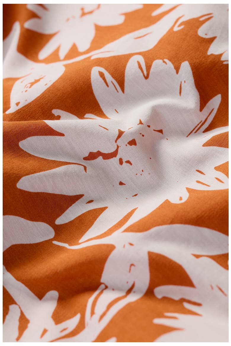 Fleet Daisy Print Organic Cotton Midi Shirtdress, Alternate, color, DAISY SHADOW CUMIN