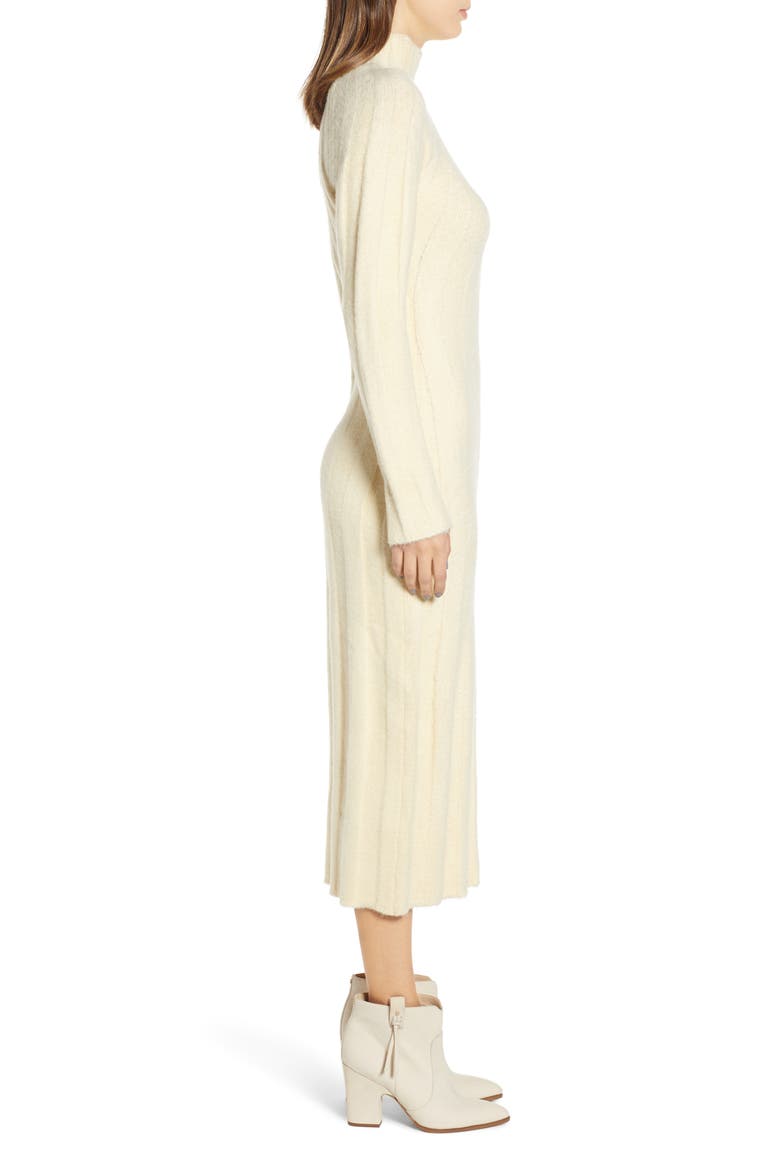 Wide Rib Sweater Dress, Alternate, color, IVORY