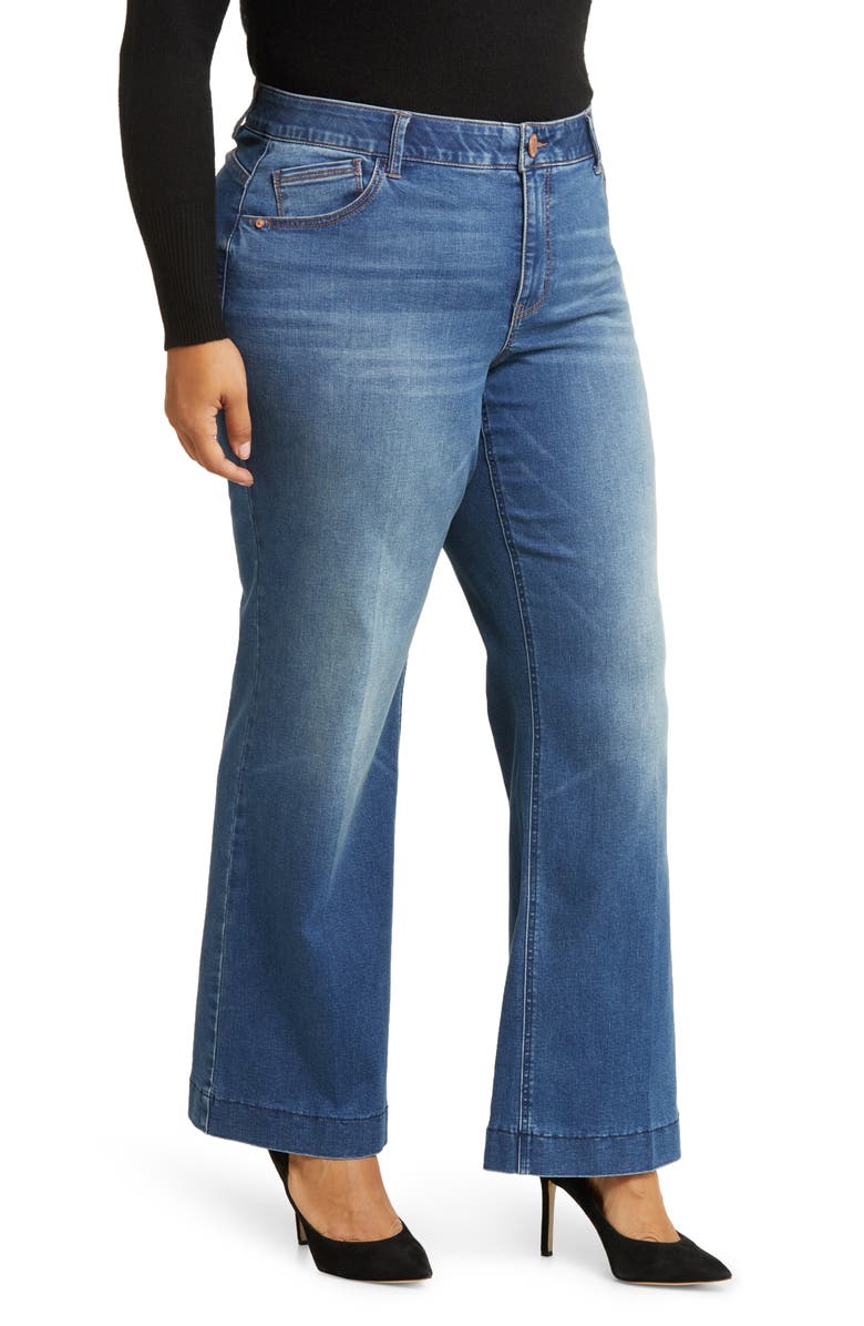 Wit & Wisdom 'Ab'Solution High Waist Wide Leg Jeans, Alternate, color, Blue