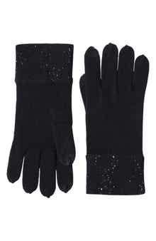 Sofia Cashmere Sequin Cashmere Knit Gloves
