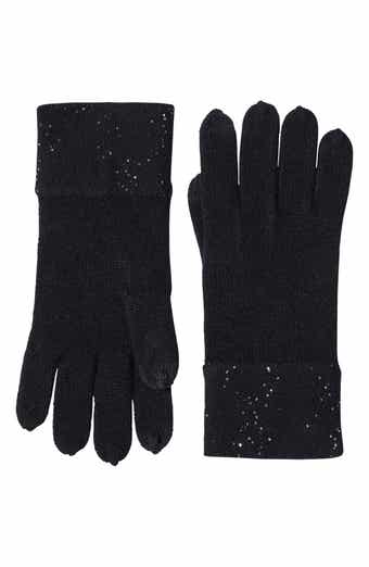 Sequin Cashmere Knit Gloves