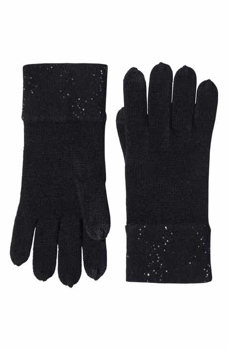 Sofia Cashmere Sequin Cashmere Knit Gloves