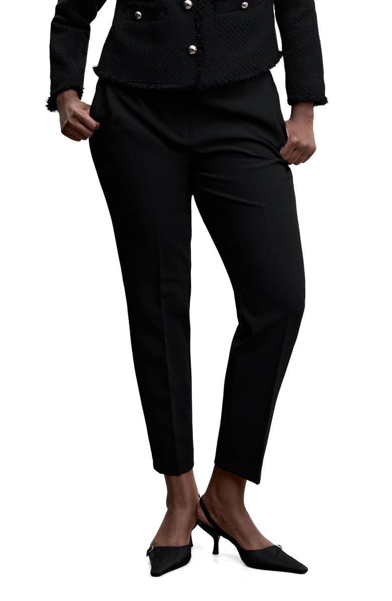 MANGO Slim Fit Ankle Pants, Alternate, color,