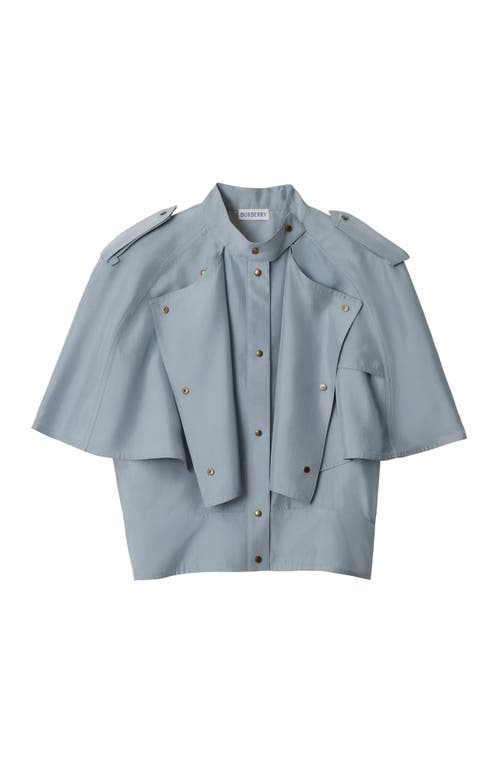 Burberry Silk Cape Top In Gale