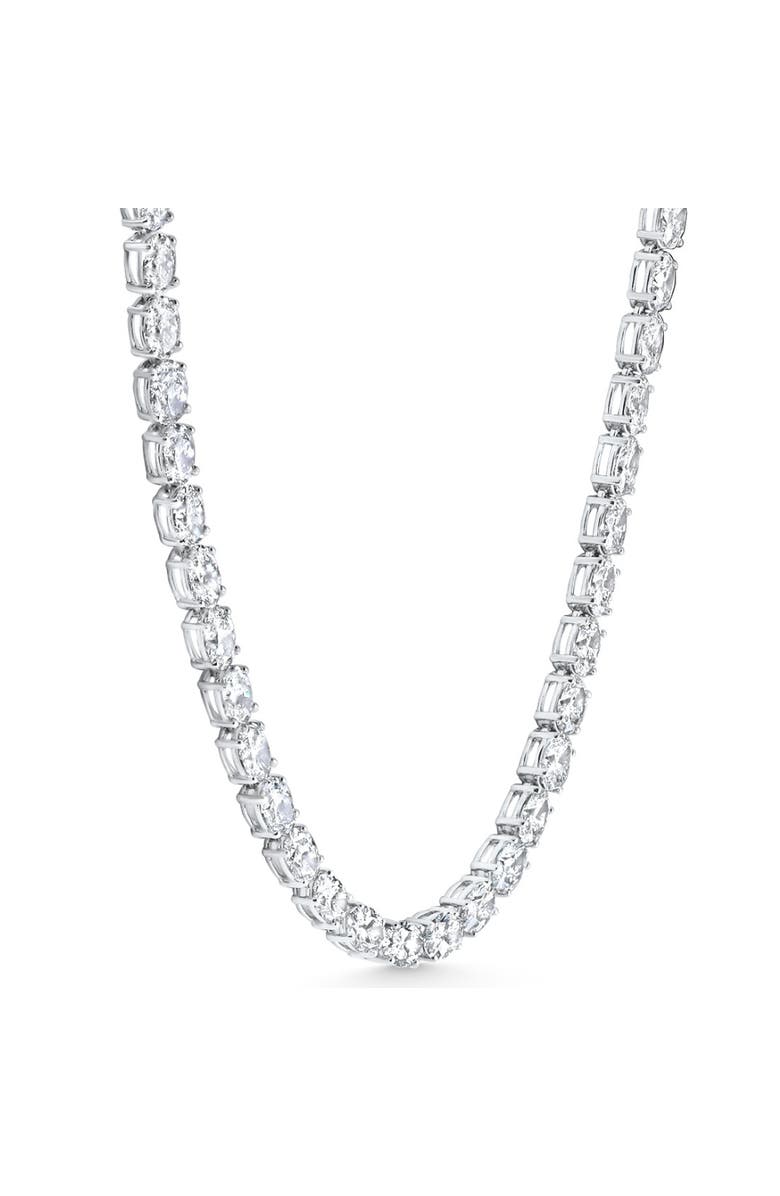 Bliss Diamond 53 Ct TW Oval Diamond Tennis Necklace 17" 14k Gold Lab Grown, Alternate, color,