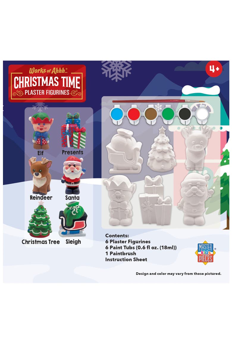 Christmas Time Plaster Figurine Set, Alternate, color, Multicolor