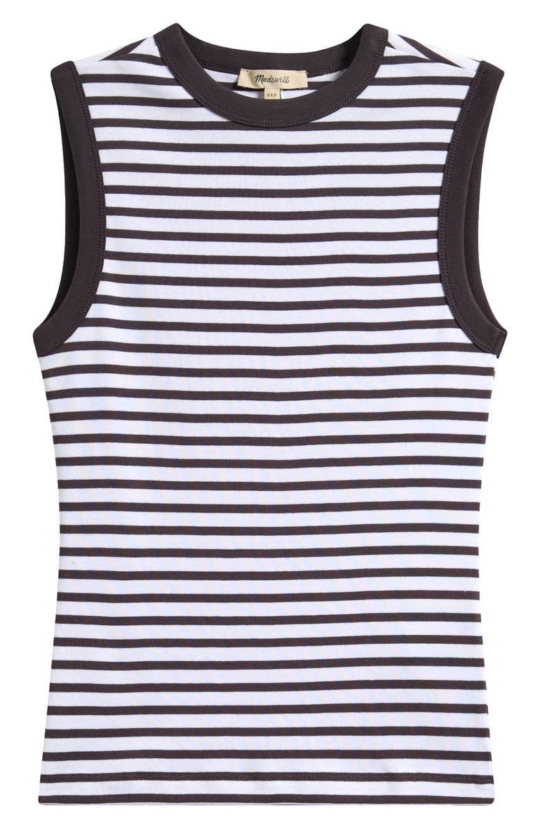 Madewell The '90s Compact Cotton Shell Tank, Main, color, New York Stripe
