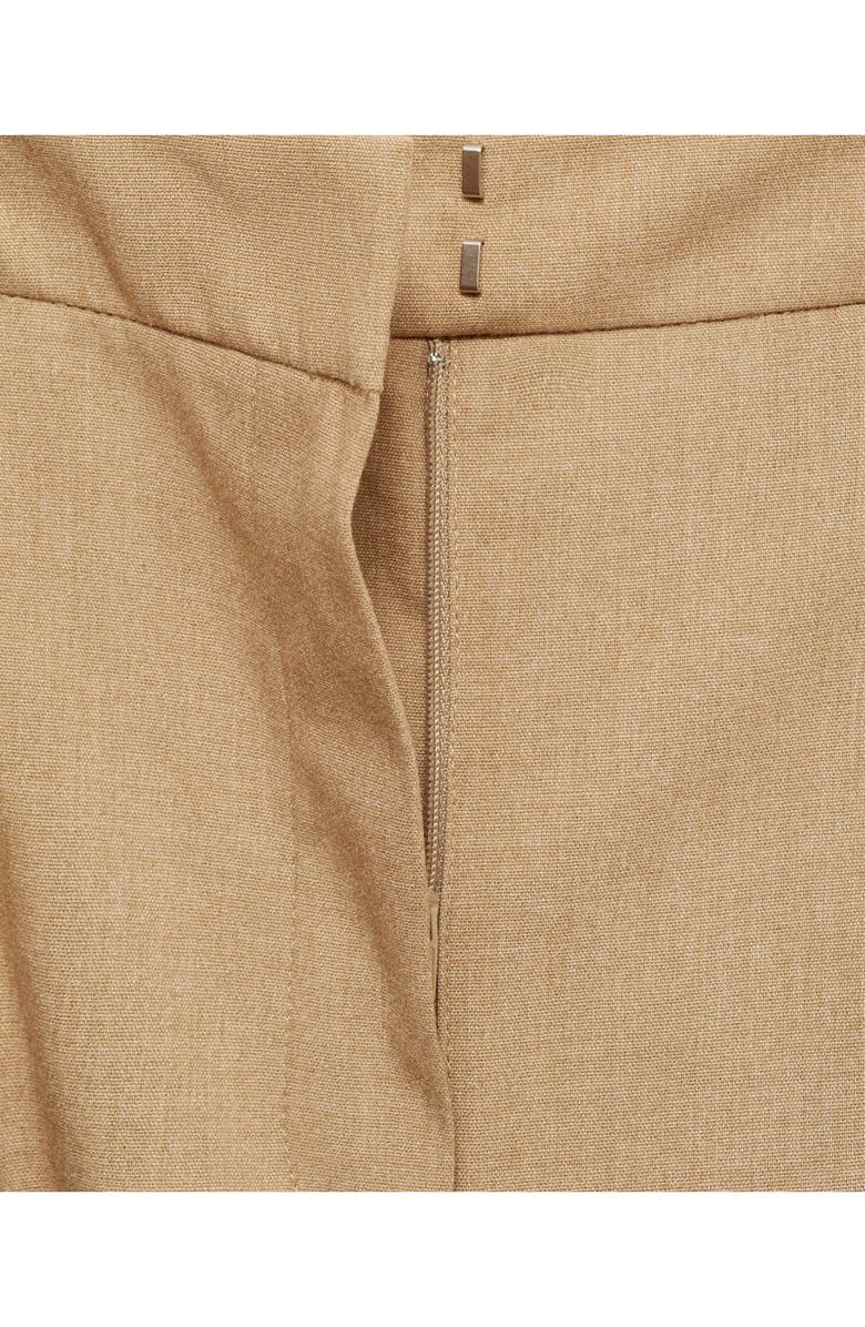 MANGO Pleated Straight Leg Pants, Alternate, color, Beige