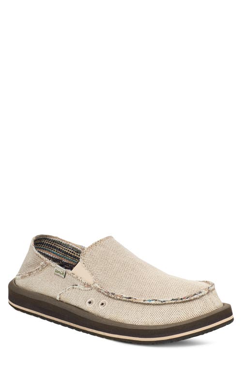 Sanuk Donny Hemp 2-tone Convertible Slip-on In Brown