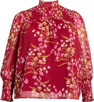 SUGARLIPS Ginnie Floral Balloon Sleeve Top