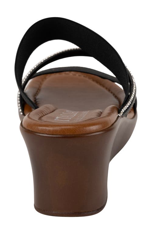 Italian Shoemakers Xanthe Wedge Sandal In Black