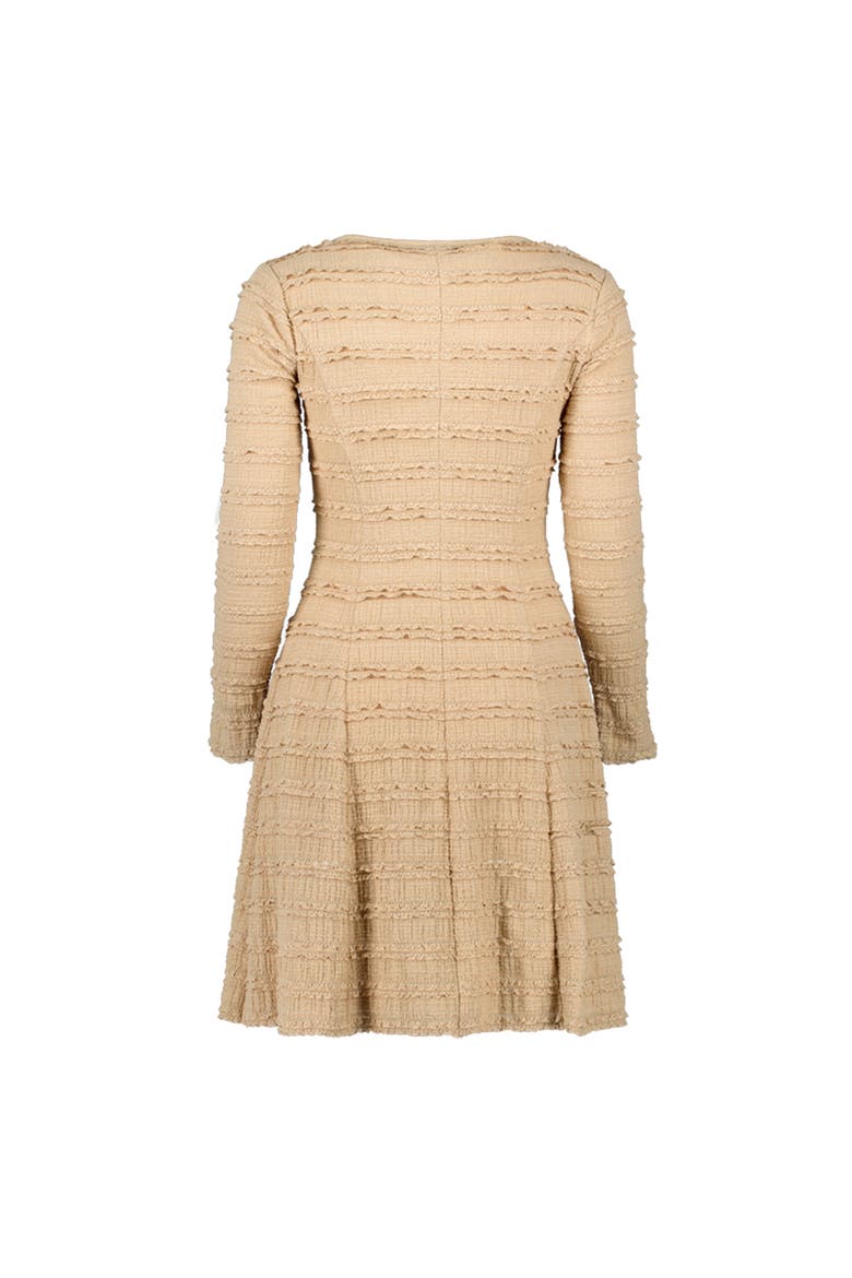 Knitted Dress with Long Sleeves, Alternate, color, LightBrown