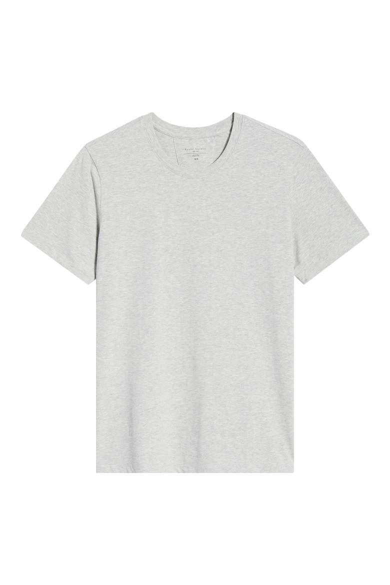 Cotton Blend Crewneck T-Shirt, Alternate, color, GREY HEATHER