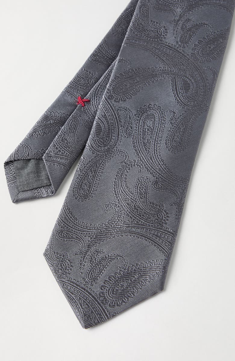 Brunello Cucinelli Silk tie with pattern, Alternate, color, Lead