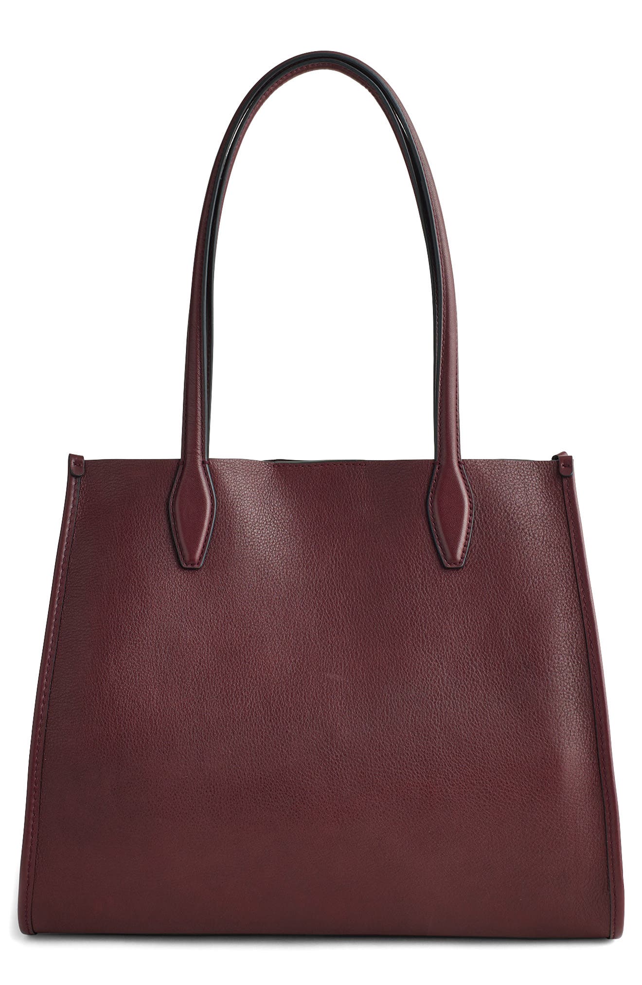 Lexington Leather Tote, Main, color, DARK BURGUNDY