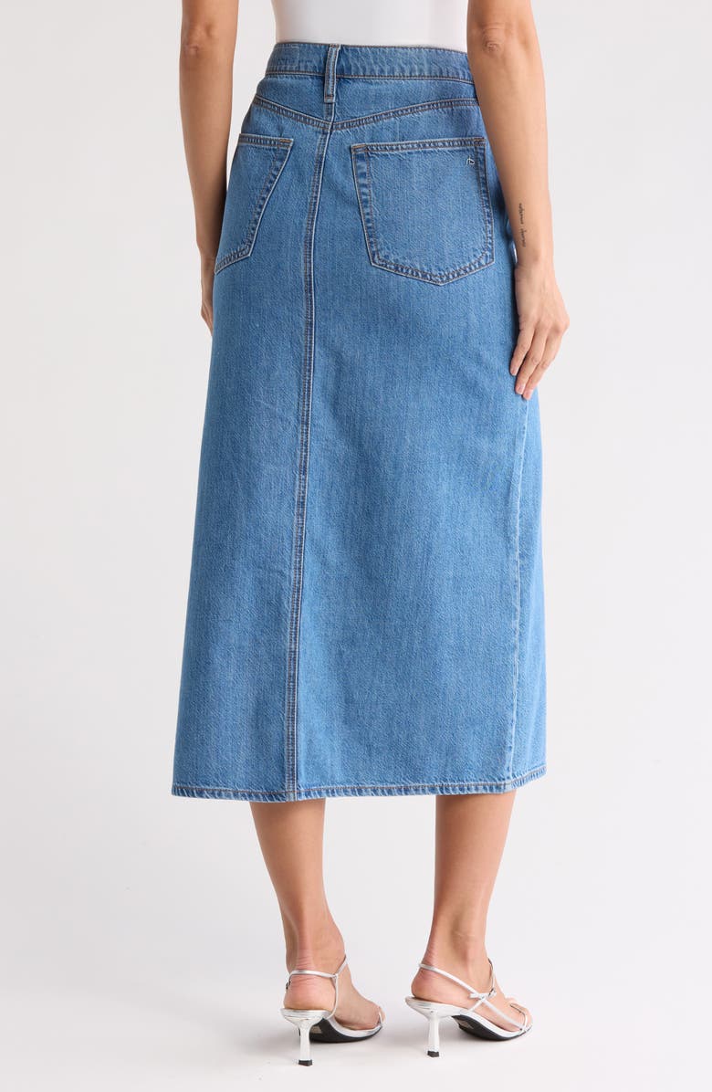 rag & bone Clarie Denim Midi Skirt, Alternate, color, 