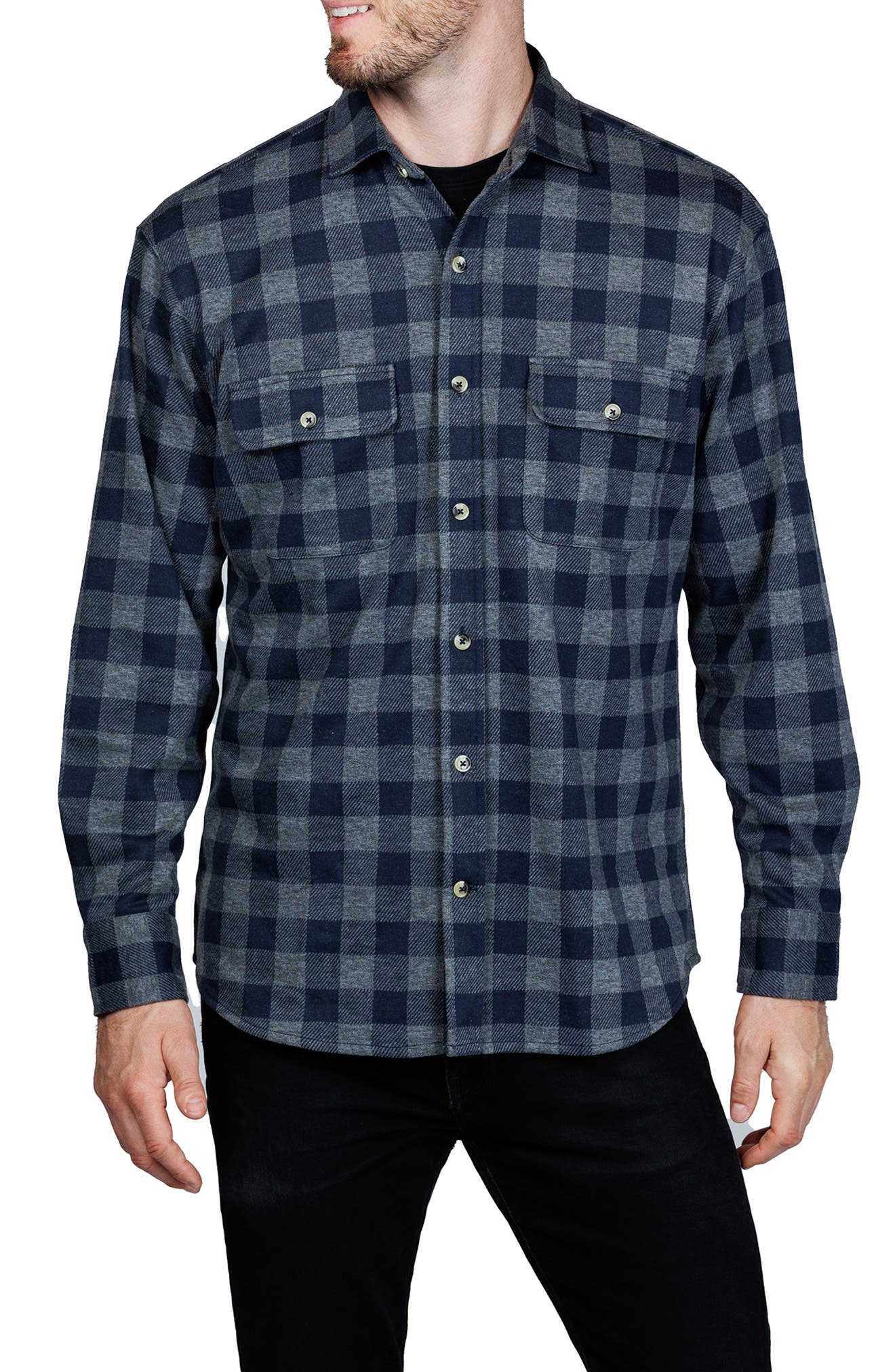 TailorByrd Super Soft Plaid Sweater Shirt