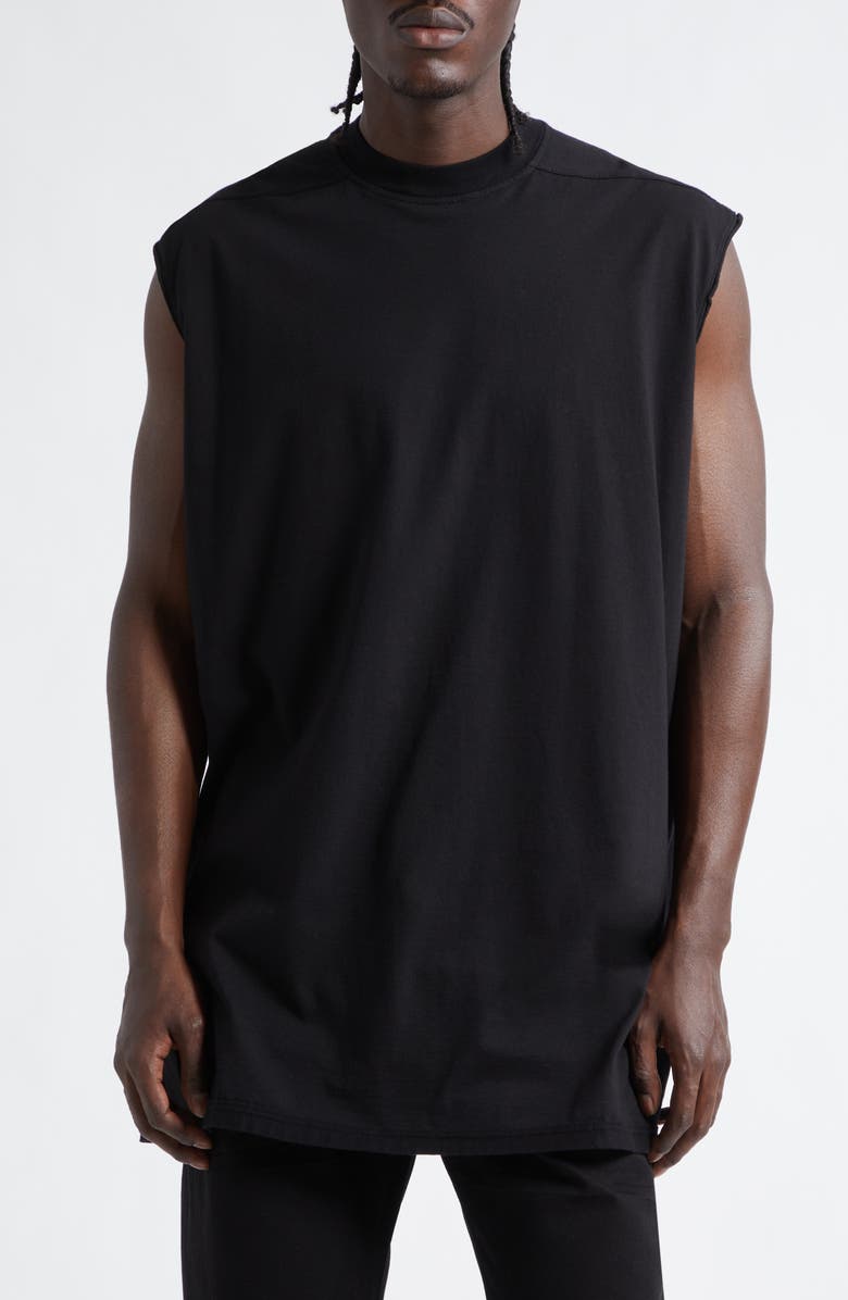 Rick Owens DRKSHDW Tarp T Longline Sleeveless T-Shirt, Main, color, Black