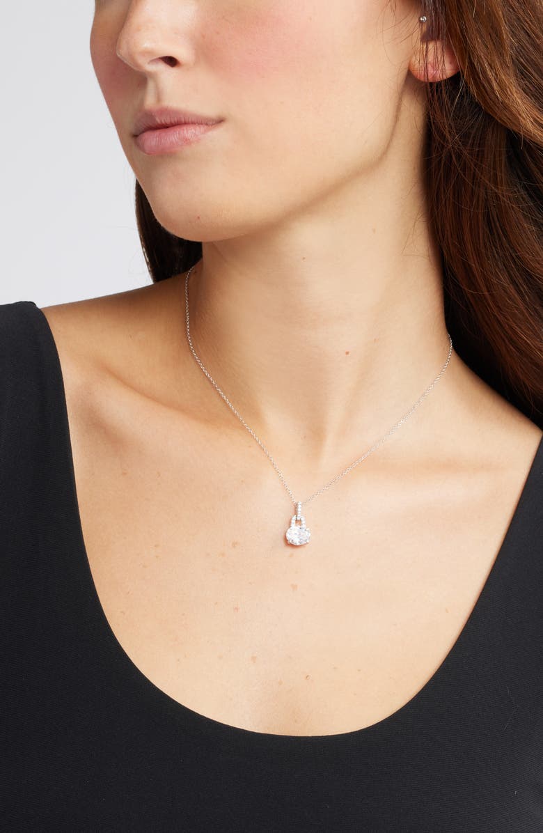 Nordstrom Delicate Cubic Zirconia Pendant Necklace, Alternate, color,