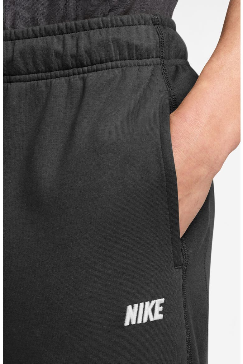 Men's Club Varsity Open Hem Sweatpants, Alternate, color, BLACK/ WHITE