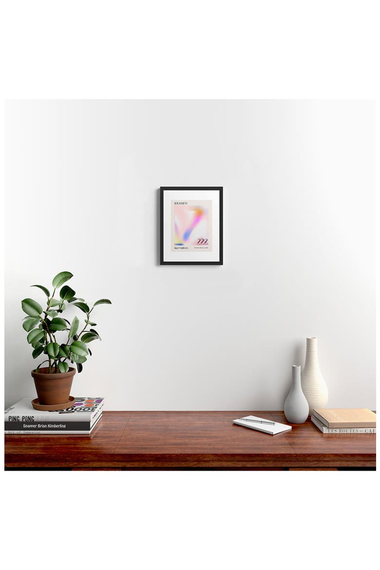 'Angel Numbers' by Mambo Art Studio Framed Wall Art, Alternate, color, CORAL