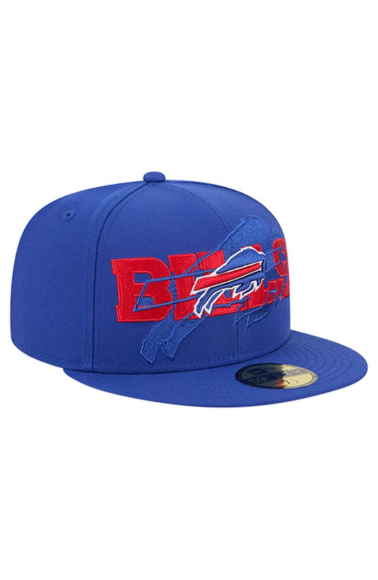 New Era Men's New Era  Royal Buffalo Bills Overlap Wordmark 59FIFTY Fitted Hat, Alternate, color, Royal