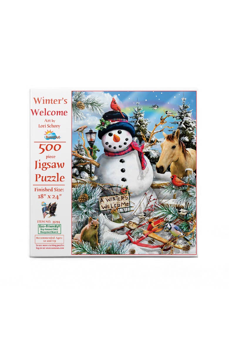 Sunsout Winter's Welcome 500 piece Jigsaw Puzzle for Adults, Alternate, color, Multicolor