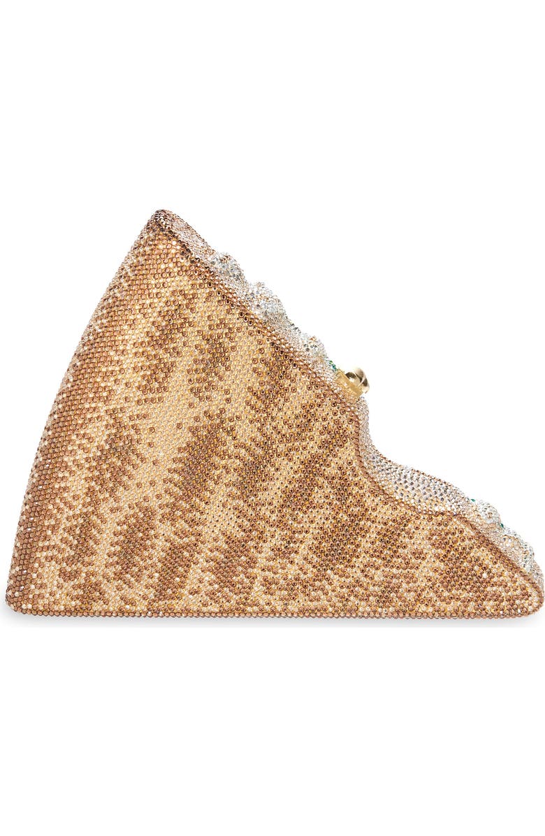 JUDITH LEIBER COUTURE Margherita Pizza Crystal Clutch, Alternate, color, Champagne White Opal Multi