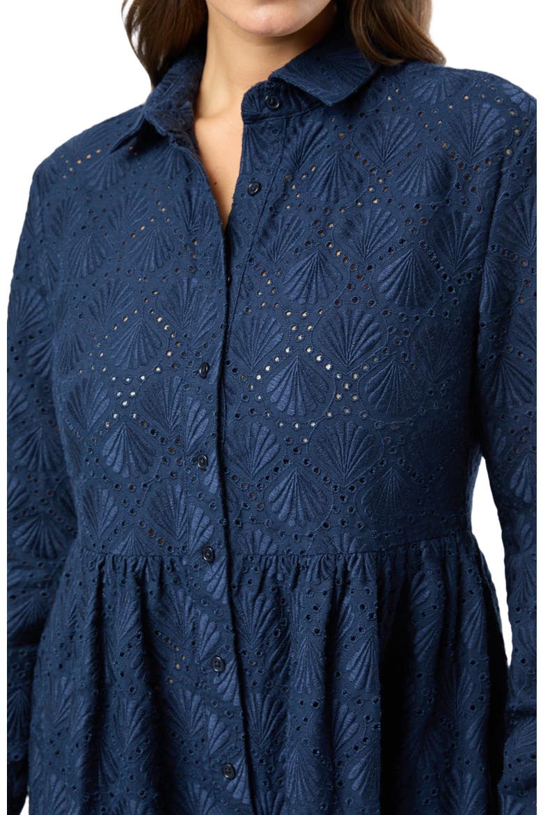 Air Linen Maxi Shirtdress, Alternate, color, DEEP NAVY