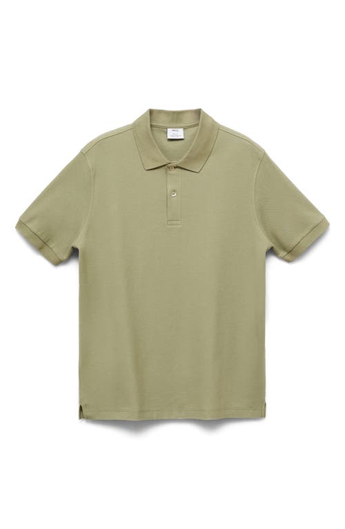 Mango Regular Fit Cotton Piqué Polo In Multi