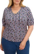 NZT by NIC+ZOE Elbow Sleeve V-Neck T-Shirt