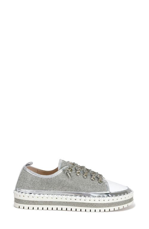 Azalea Wang Gracelynn Platform Sneaker In Silver