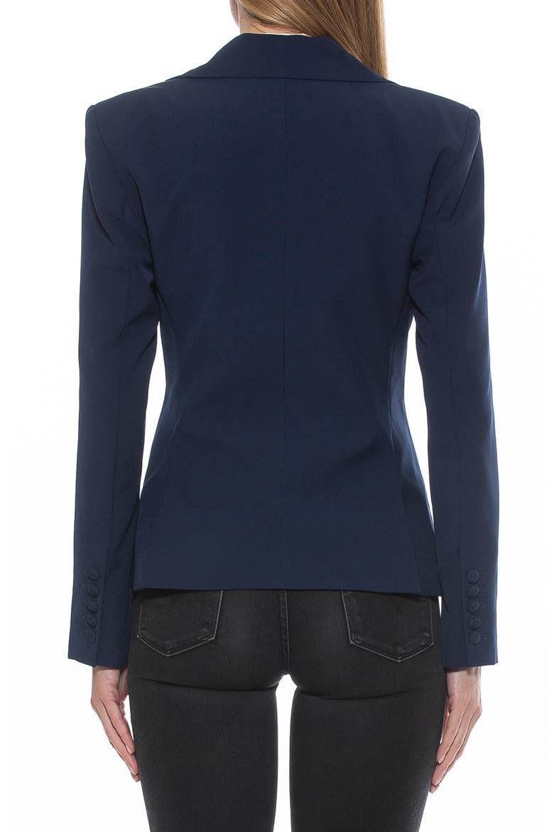 Lianne Classic Double Breasted Button Front Closure, Alternate, color, NAVY