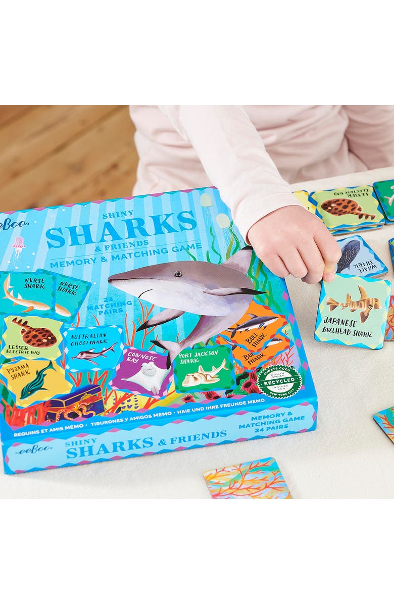 eeBoo Sharks Matching Memory Card Game, Alternate, color, Multi