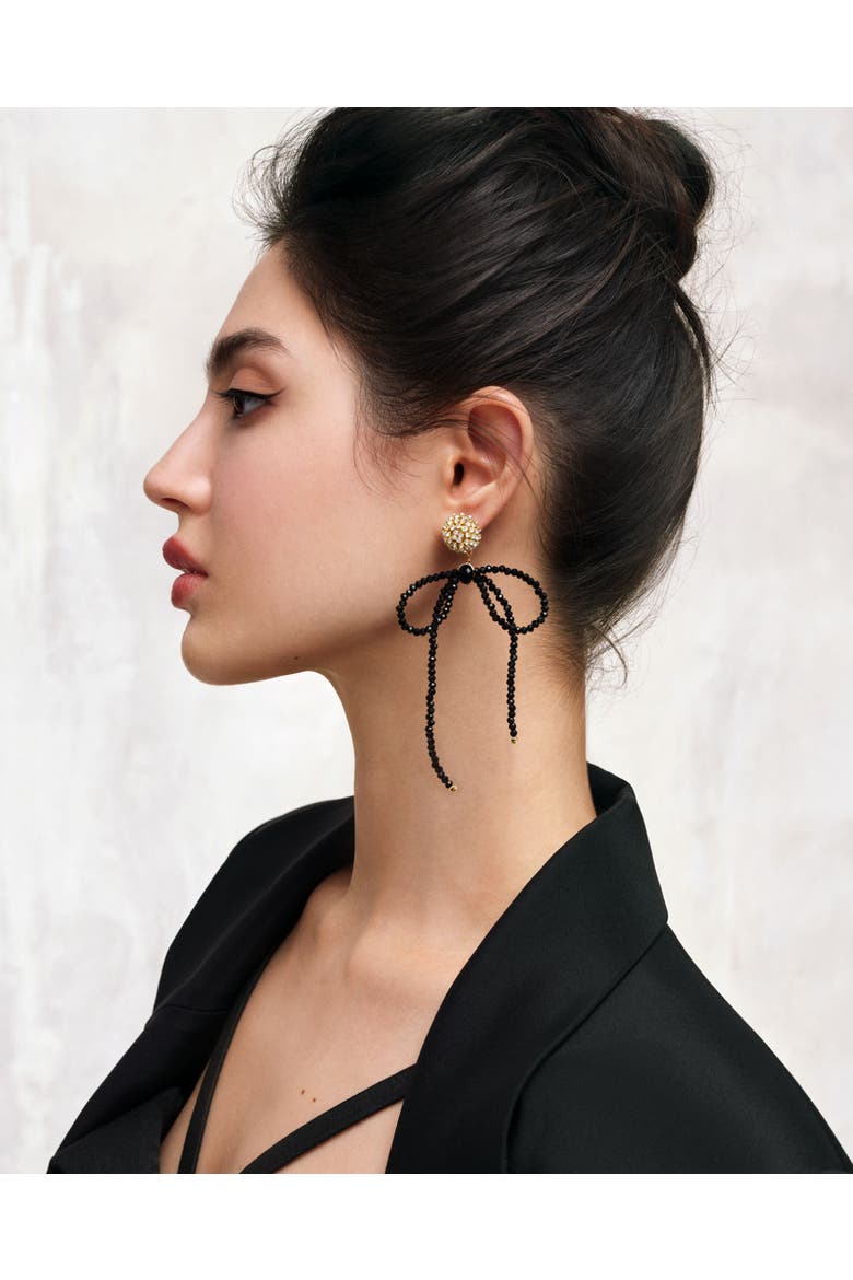 Lucia Earrings, Alternate, color, Midnight Charm