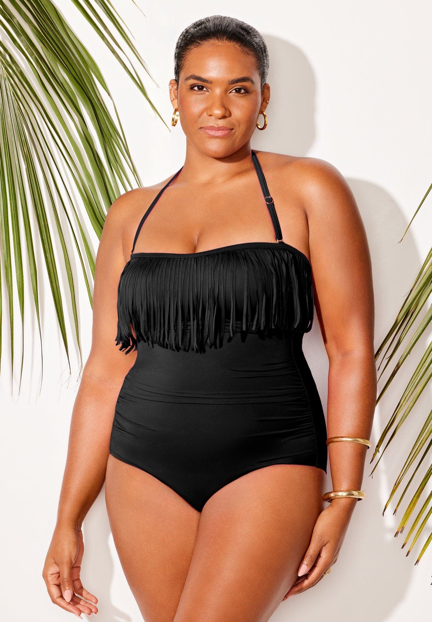 Fringe Bandeau One Piece Swimsuit (Women) | Nordstrom
