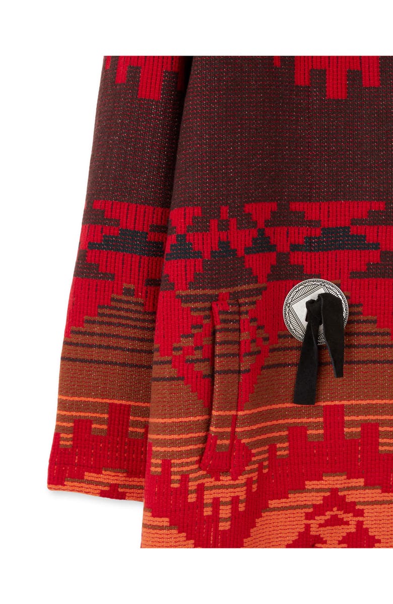 Fortela Navajo Jacquard Coat, Alternate, color, Red