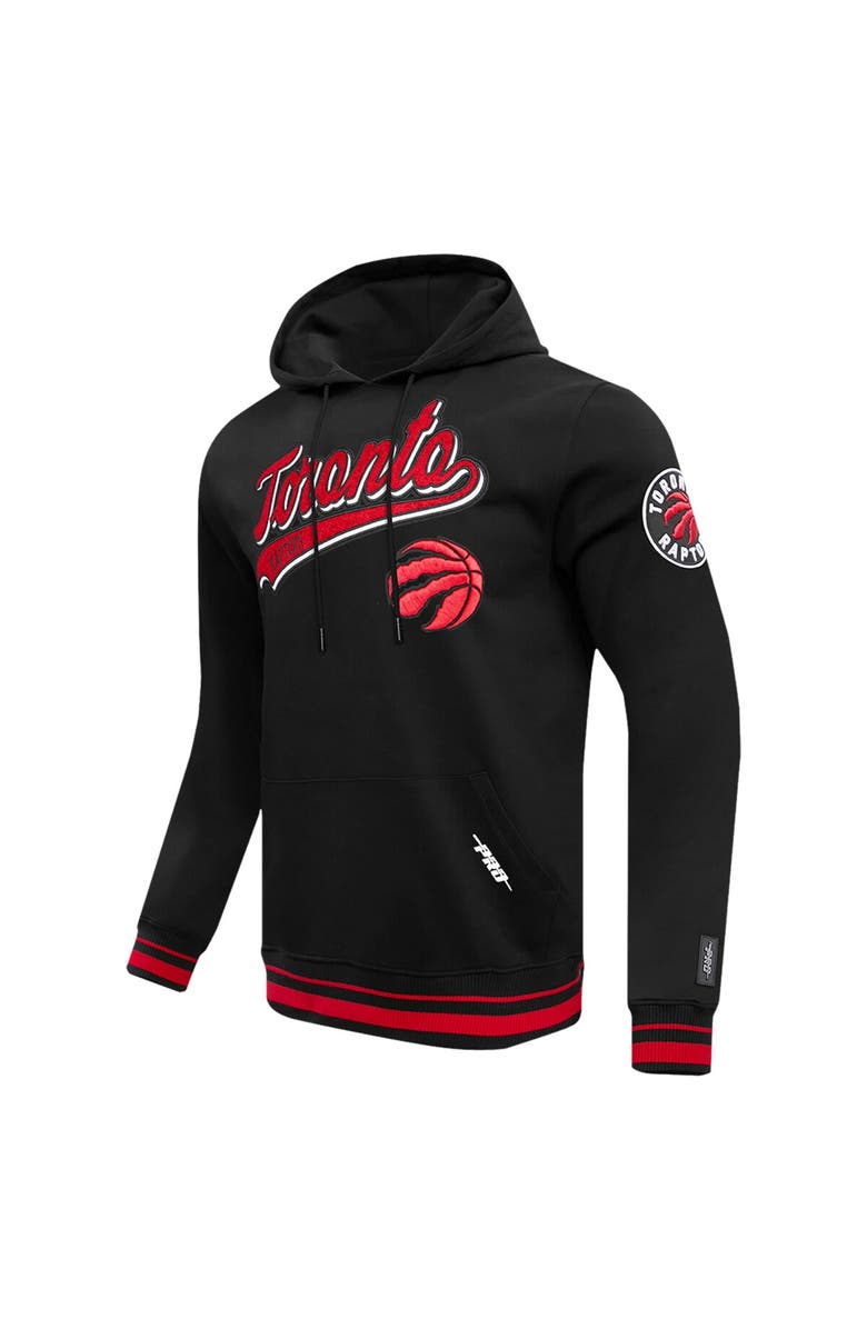 PRO STANDARD Men's Pro Standard Black Toronto Raptors Script Tail Pullover Hoodie, Alternate, color, Black