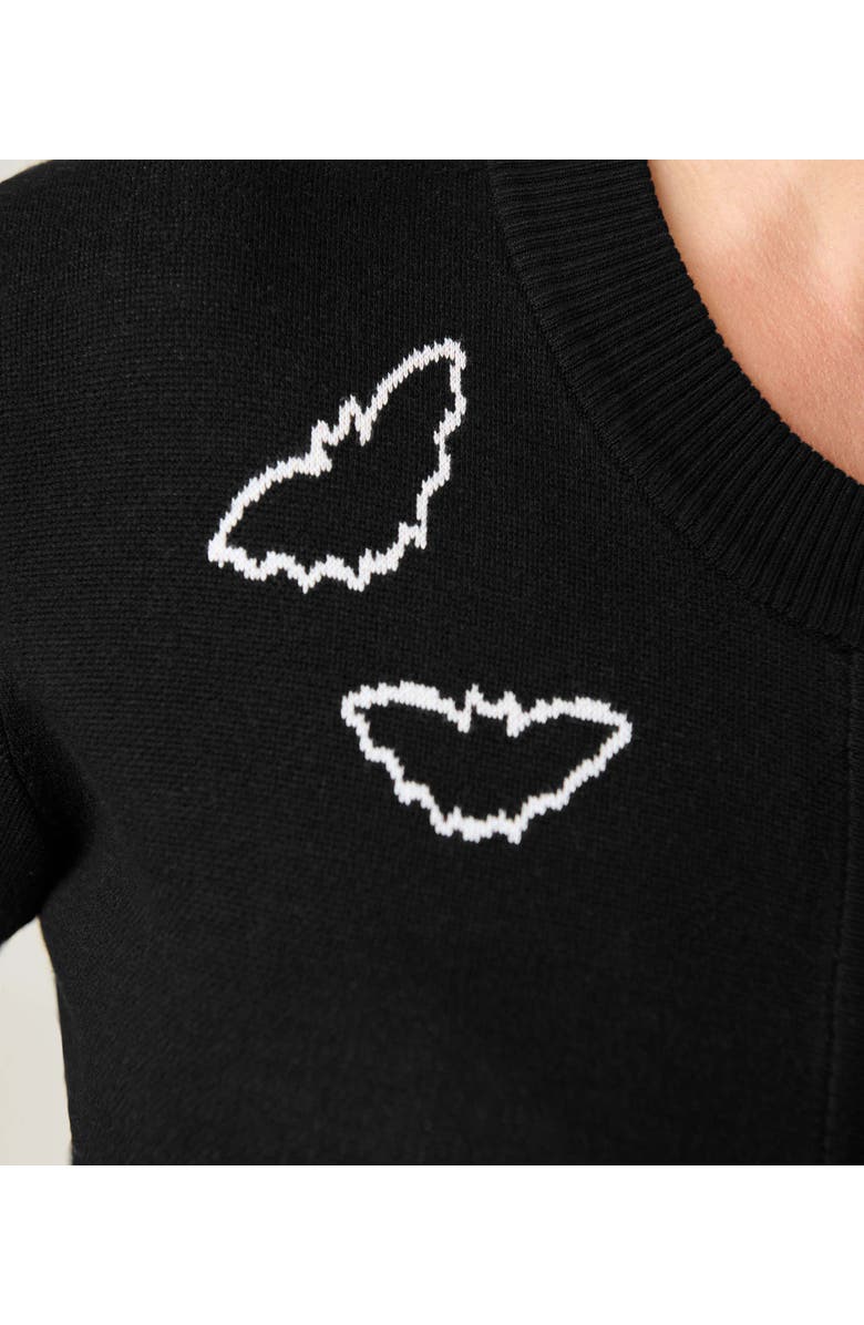 Unique Vintage Plus Size 1950s Cropped Cardigan, Alternate, color, Black