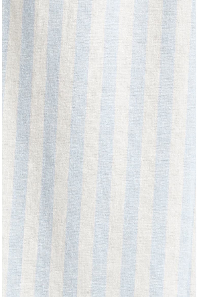 Breeze Stripe Short Sleeve Hemp Blend Button-Down Shirt, Alternate, color, SKY SHELL STRIPE