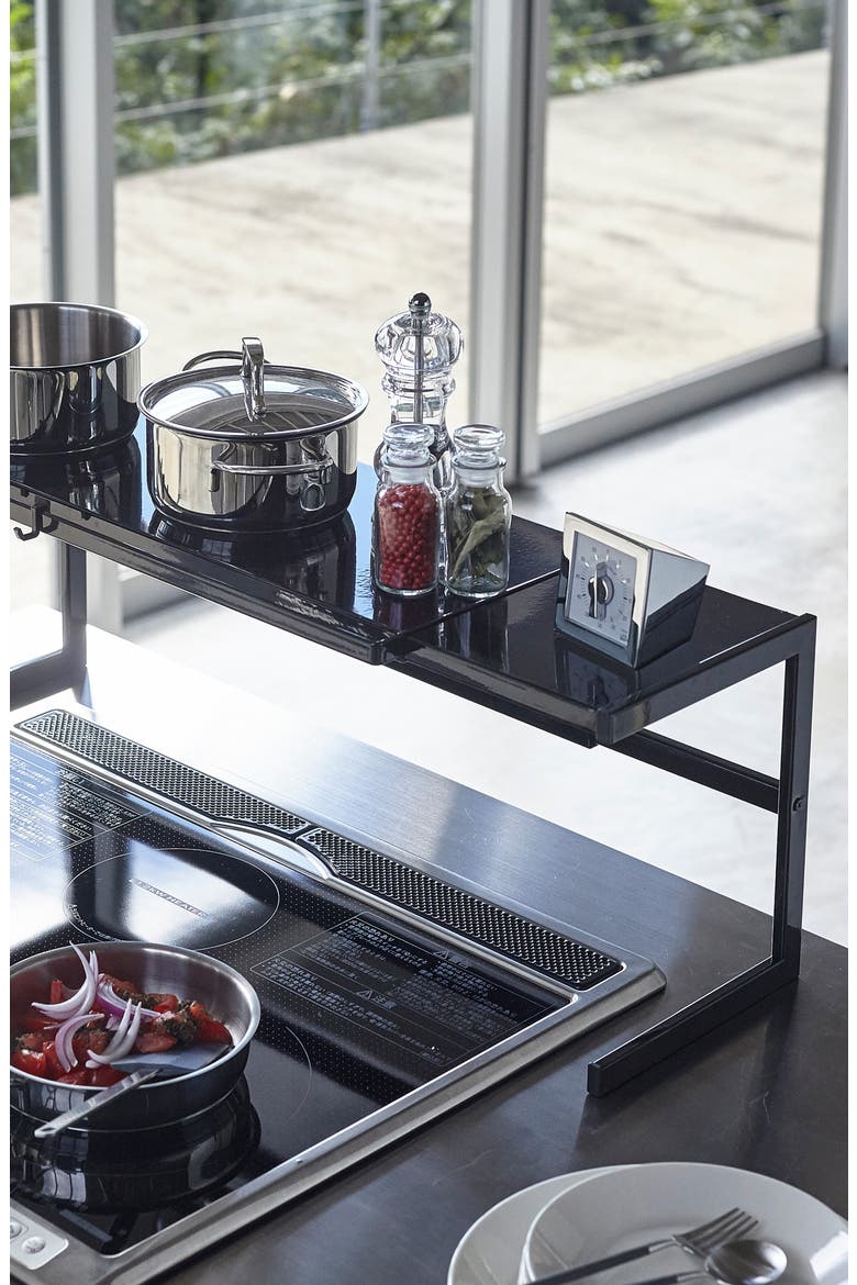 Expandable Countertop Shelf, Alternate, color, BLACK