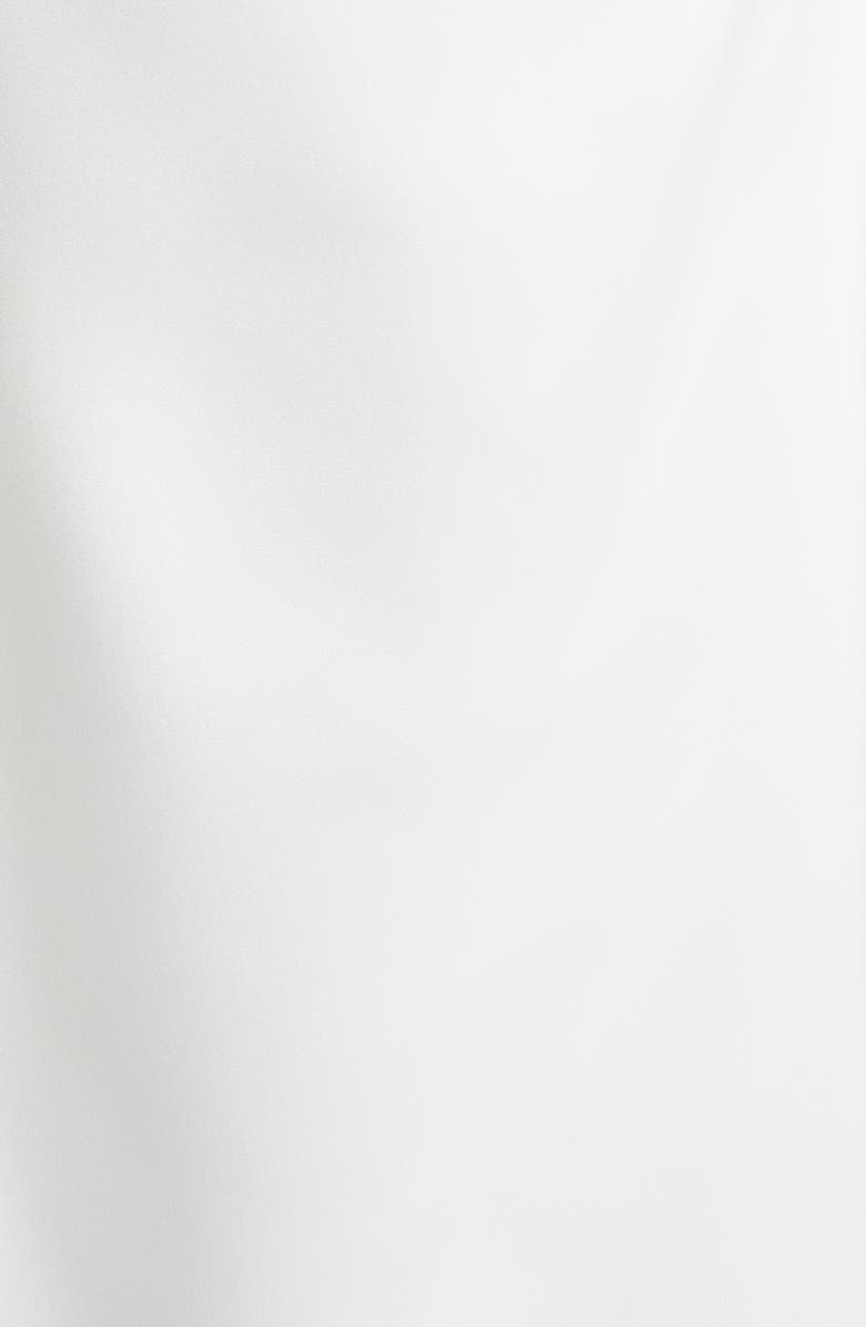 Ramy Brook Catrin Plunge Neck Center Ruched Satin Gown, Alternate, color, Ivory