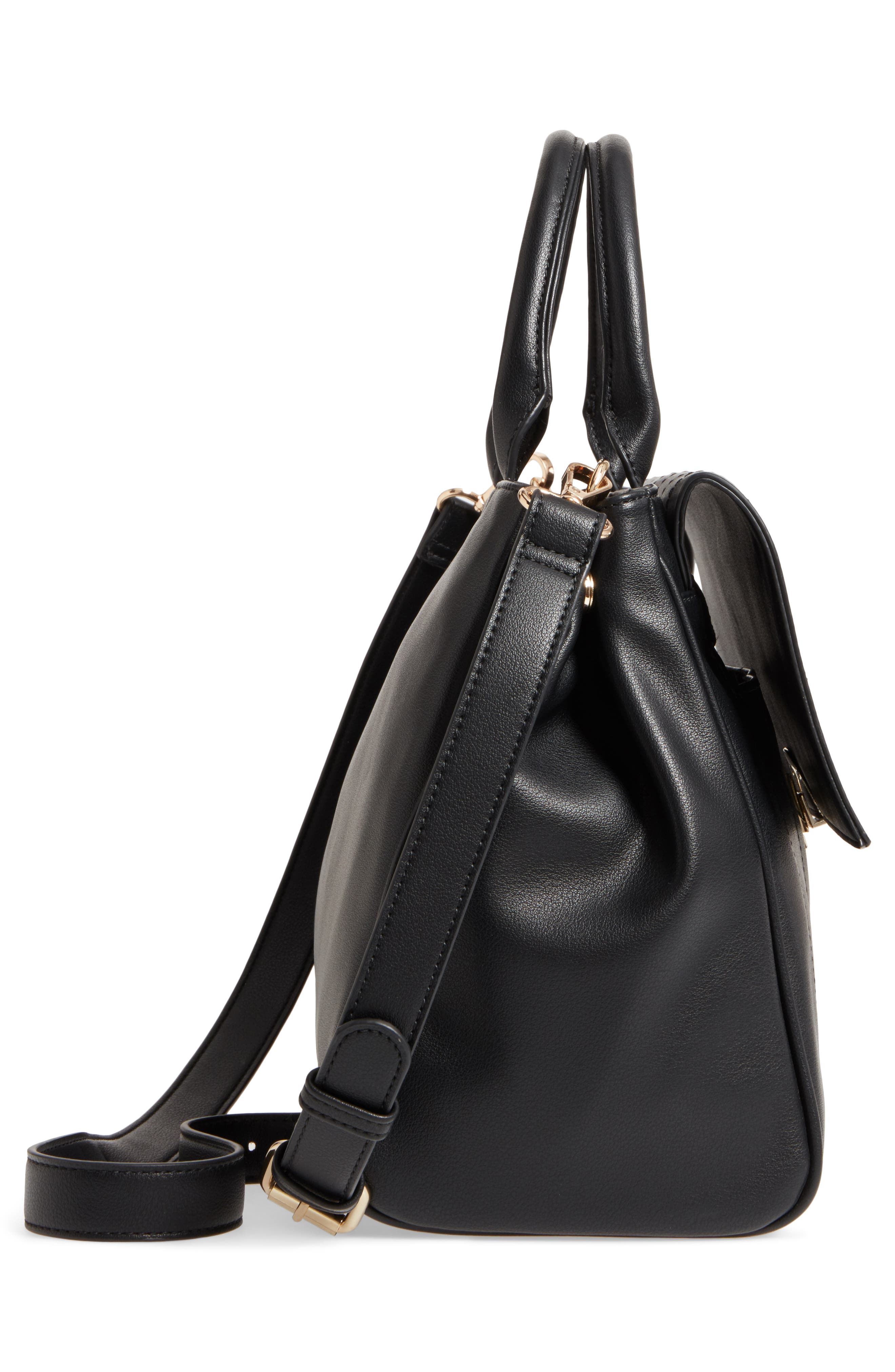 Sole Society Tracy Quilted Faux Leather Satchel, Alternate, color, 