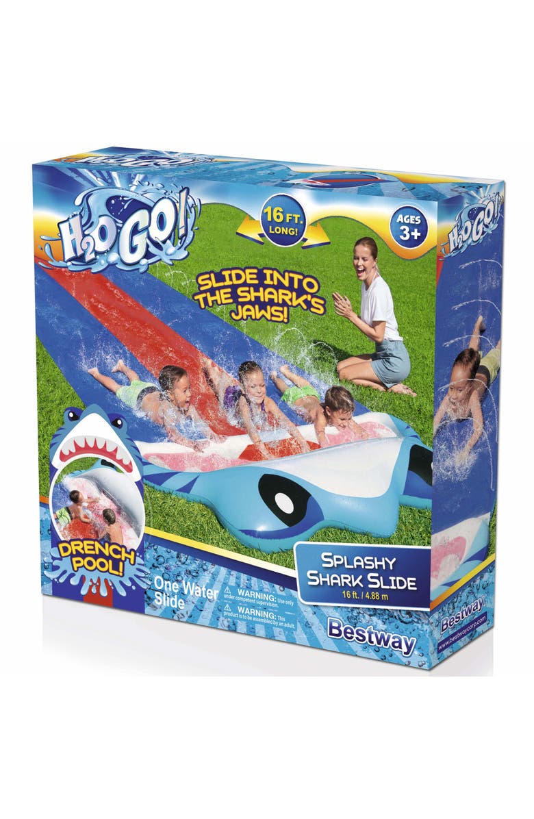 Bestway 16' Splashy Shark Lawn Water Slide, Alternate, color, Multicolored
