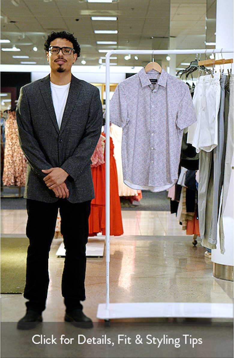 Miles OoohCotton<sup>®</sup> Floral Short Sleeve Button-Up Shirt, sales video thumbnail