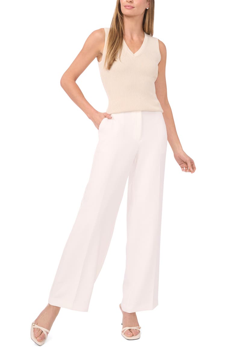Rib Knit Sleeveless Sweater, Alternate, color, BIRCH