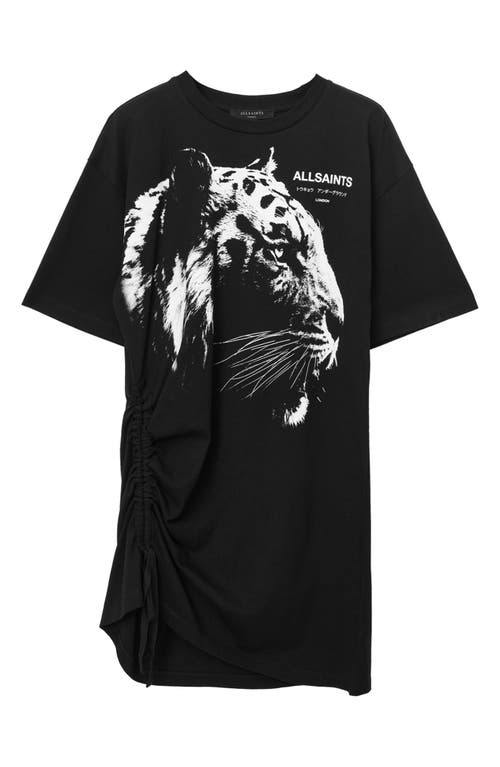 Allsaints Organic Cotton Ivana Naiema T-shirt Dress In Black