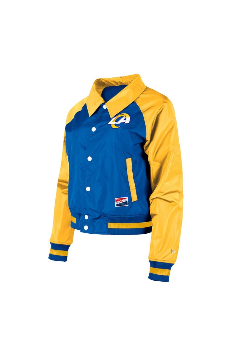 New Era Women's New Era Royal Los Angeles Rams Coaches Raglan Full-Snap Jacket, Alternate, color, Royal