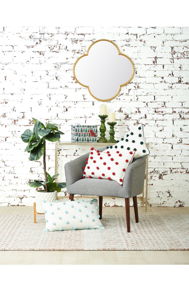 carol & frank Jungle Dot Oblong Tufted Throw Pillow, 14" x 22", Alternate, color, Green