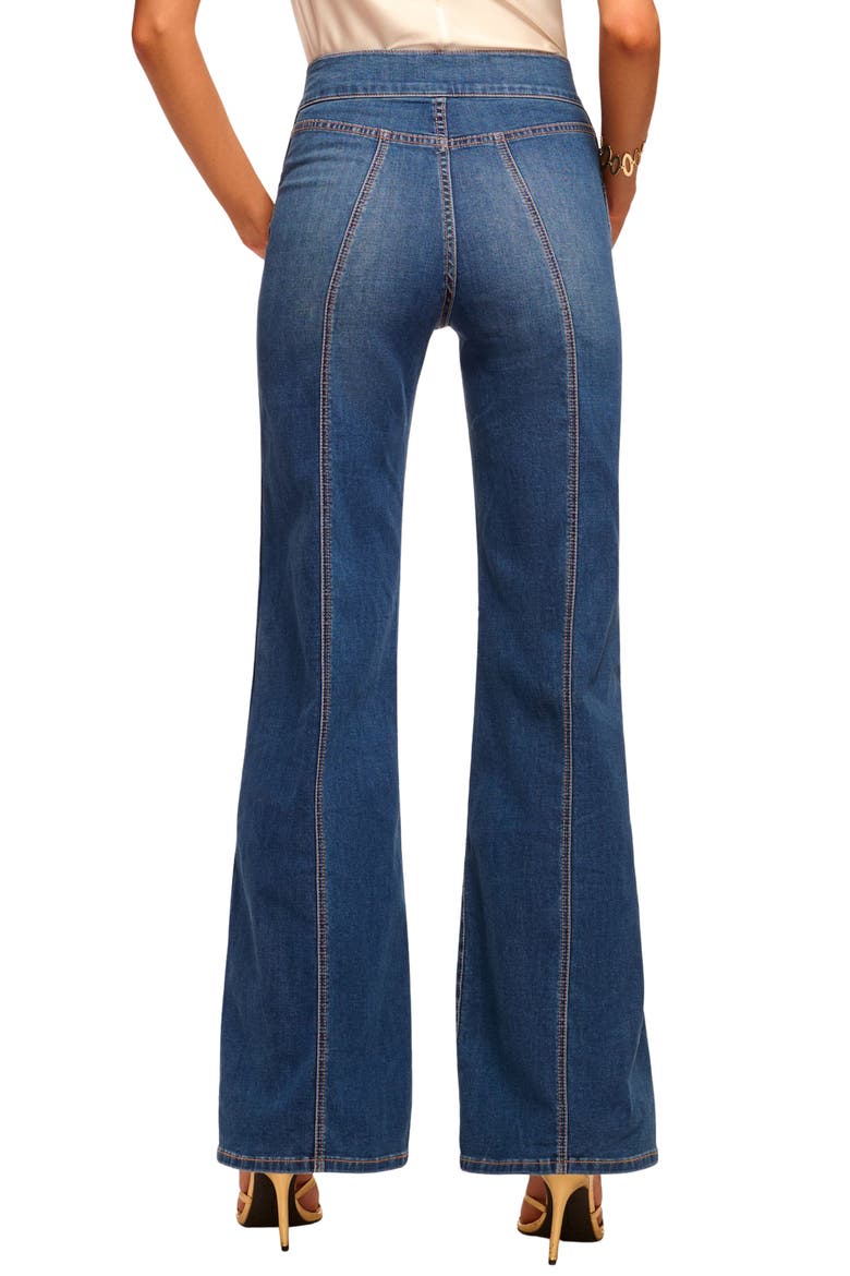 Tina Seamed High Waist Wide Leg Jeans, Alternate, color, MEDIUM WASH